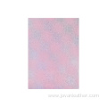 Pink Glitter Film Printing Faux Artificial Leather